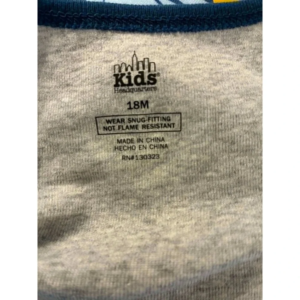 Kids Headquarters Shark Pajamas Baby 18M Blue New 3-Pack Union Suits